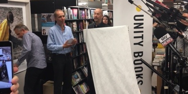 Nicky Hager unveiling his book at a launch in Wellington. Photo / Nicholas Jones