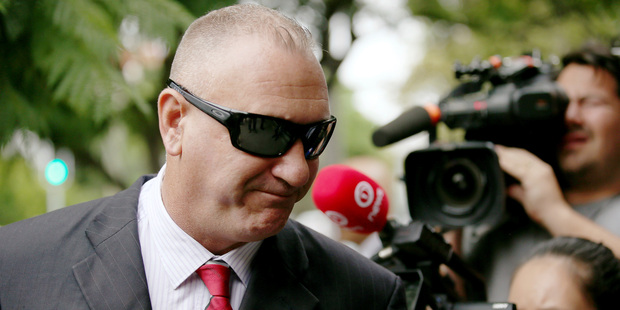 Adrian Gard, who has done work for New Zealand's rugby union team for more than 10 years, arrives at the Waverley Local Court in Sydney. Photo / AP