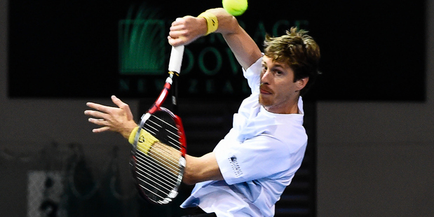 Marcus Daniell of New Zealand during the tie against Pakistan. Photo / Photosport