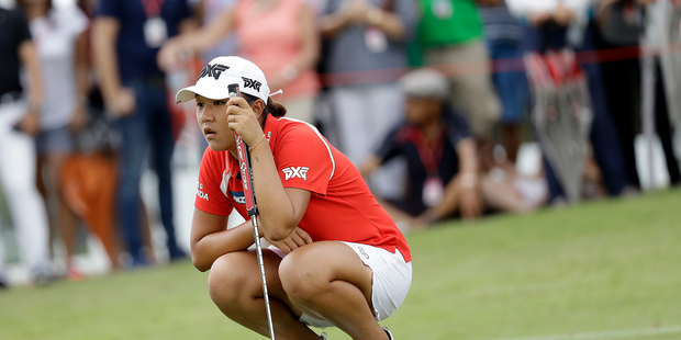 Lydia Ko could lose her number one spot this weekend. Photo / AP