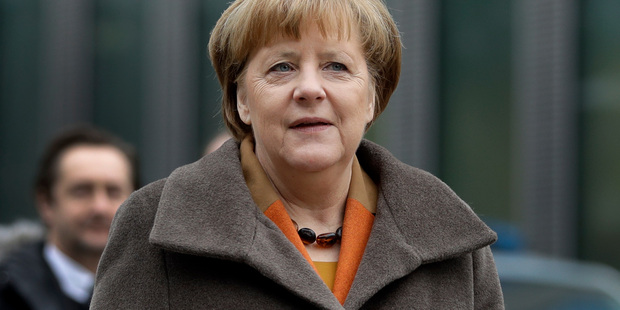 May immediately ran into resistance from German Chancellor Angela Merkel. Photo / AP