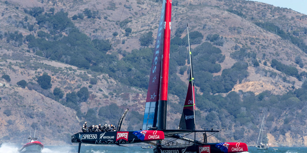 Emirates Team New Zealand in action. Photo / Getty Images