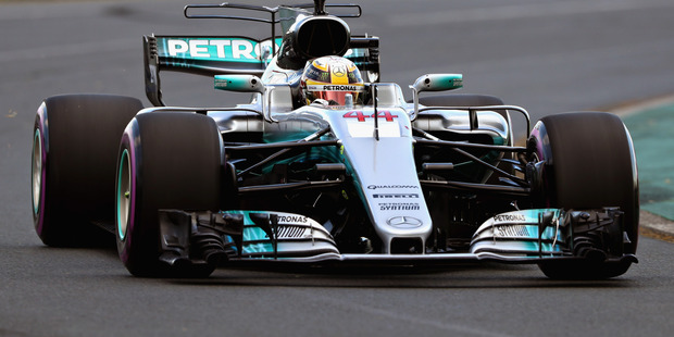 Lewis Hamilton during qualifying for the Australian Formula One Grand Prix. Photo / Getty Images