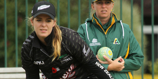 Mandy Boyd during the Trans Tasman Bowls Event. Photo / Photosport