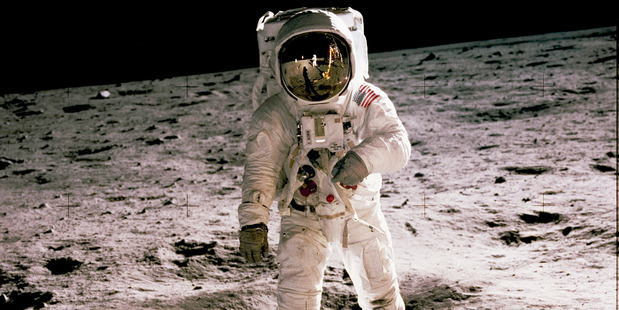 Neil Armstrong's iconic photograph of Edwin "Buzz" Aldrin from the 1969 Apollo 11 mission which saw the first crew to land on the moon.