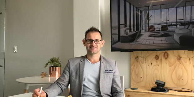 Jaimin Atkins, one of the lead architects on The Pacifica, a 57-level apartment tower planned for Auckland. Atkins is of Plus Architecture.