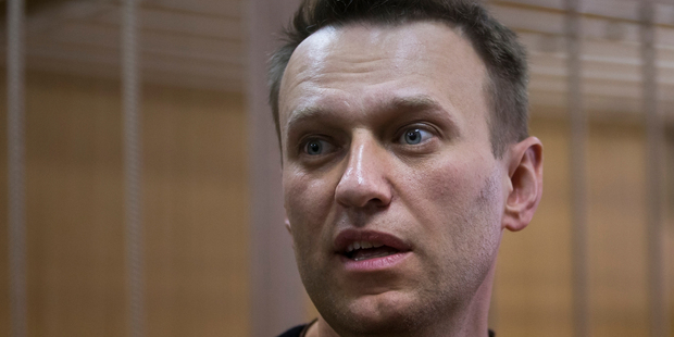 Alexei Navalny was sentenced to 15 days in jail for his part in an anti-government protest in Moscow at the weekend. Photo / AP
