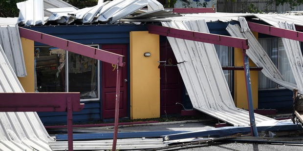 Damage to the Motor Lodge Motel is seen in Proserpine. Photo / AAP
