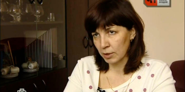 Popkov's wife Elena has started a new life. Photo / Channel 1, NTV