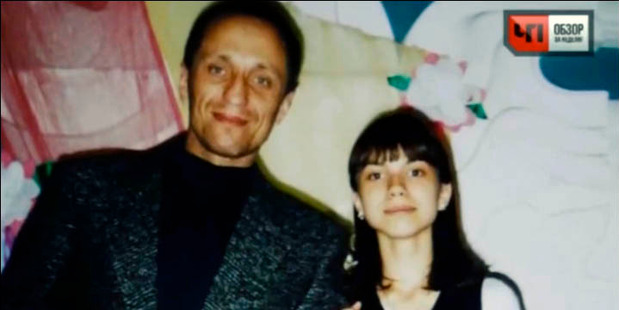 Popkov with his daughter. Photo / NTV