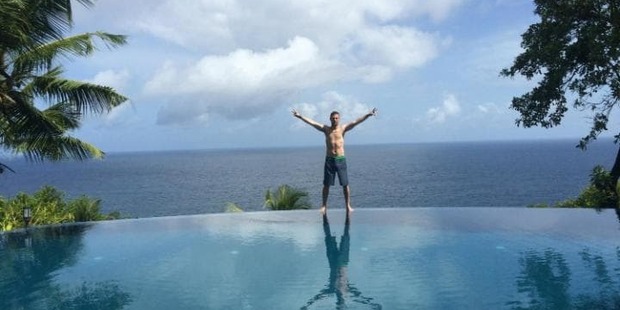 Johnny Ward in the Seychelles. Photo / Instagram, Johnny Ward