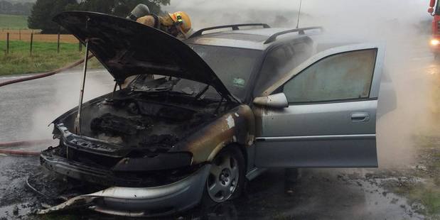 Masterton firefighters were at the scene for about half an hour. Photo/Wairarapa Times-Age
