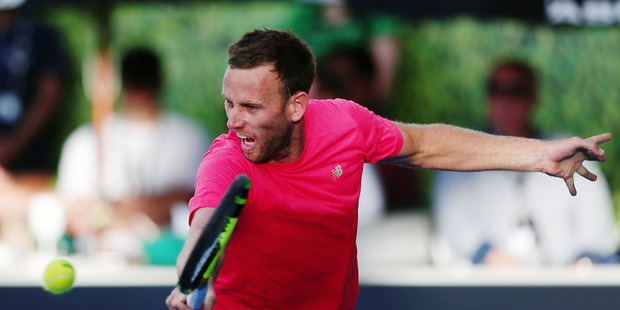 Michael Venus during the 2017 ASB Classic. Photo / Getty Images
