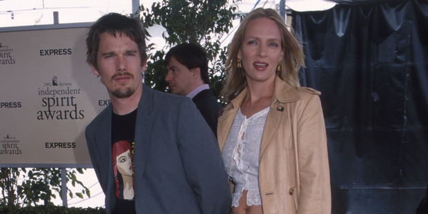Ethan Hawke and Uma Thurman in 2002. Photo / AP
