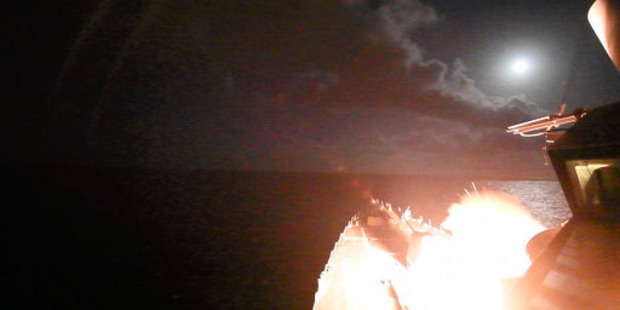 In this image provided by the US.Navy, the guided-missile destroyer USS Porter (DDG 78) launches a tomahawk land attack missile in the Mediterranean Sea. Photo / AP