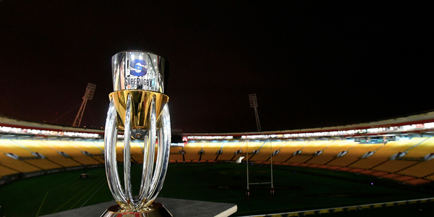 The Super Rugby trophy on display ahead of lasty year's final. Photosport