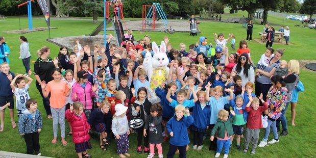 There were plenty of youngsters at Victoria Park last Thursday for the Hits Taranaki Easter Egg Hunt with Primo Wireless.