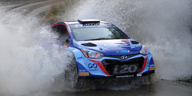 David Holden in action during Rally Otago. Photo / Peter Whitten