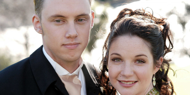 Nick Harrison (Karl Burnett) and Waverley Wilson's (Claire Chitham) wedding. Photo / Supplied