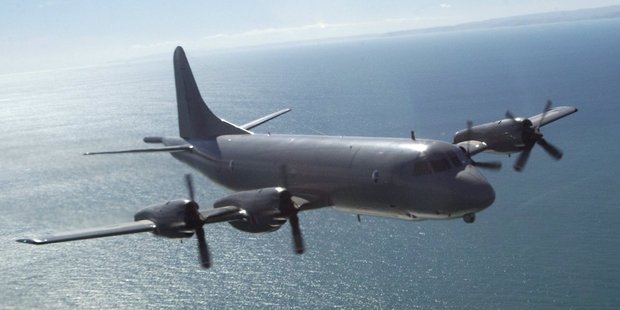 An air force Orion left Auckland this morning to help search for yacht. Photo / Supplied