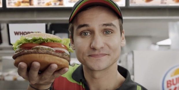 Fast-food chain Burger King says it's started televising a commercial for its signature Whopper burger that's designed to activate Google voice-controlled devices. Photo / YouTube
