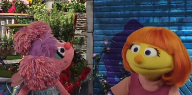 Sesame Street says Julia has a lot to offer typically developing kids as well. Photo / via Sesame Street