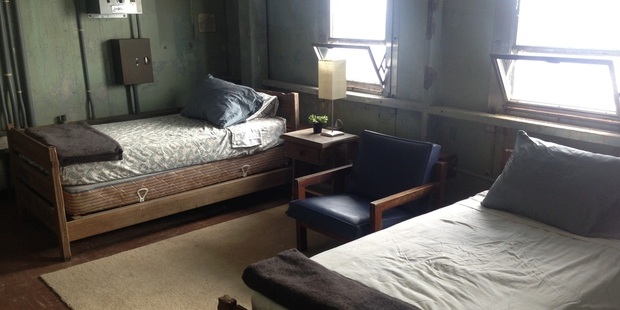 There are five rooms with twin beds at the Frying Pan Tower.