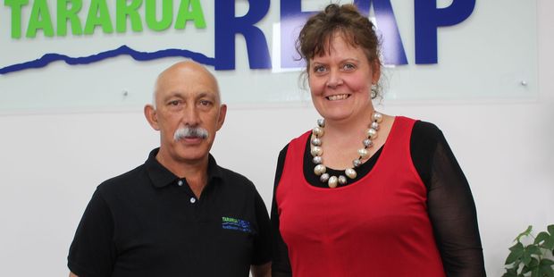 Stephen Paewai, chairman of the governance board of Tararua REAP, with newly appointed manager Janine Bacon.