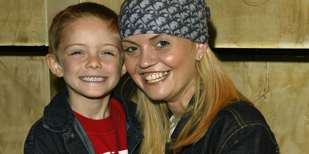 British actress Daniella Westbrook and her son in 2002. Photo / Getty