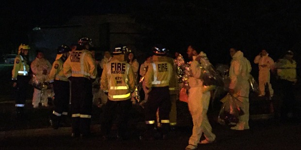 Fire services were notified around 5pm to a smell "like LPG" in the ProPharma building on Aztec Place. Photo / Belinda Feek