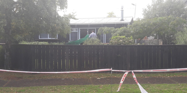 The scene on Mahutu Rd in Taupo where a woman was stabbed. Photo/Laurilee McMichael