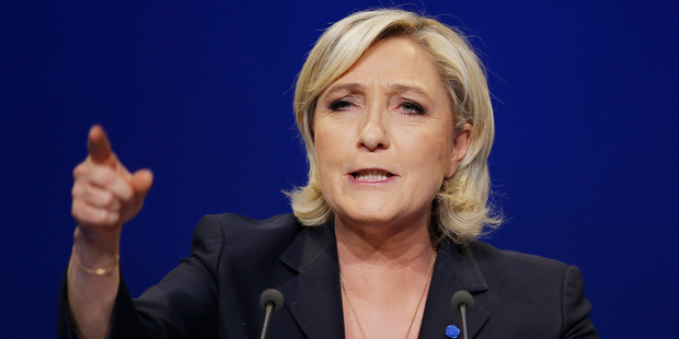 Far-right leader and candidate for the 2017 French presidential election Marine Le Pen. Photo / AP