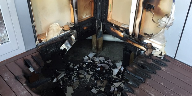 A fire at a Hamilton online distribution office was the target of an arsonist overnight. Photo/Belinda Feek