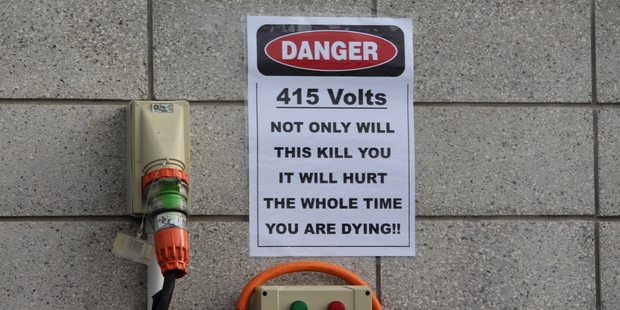 Antoinette Patterson saw this sign at the recent Maadi Cup rowing regatta at Lake Karapiro.
