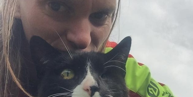 Louise Hopkins and Blacky. Photo/Facebook