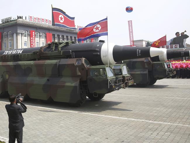North Korea shows off its military might during a parade. Photo/AP
