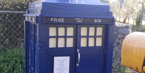STOLEN: The Tardis letterbox stolen from Nick Kortens Peka Peka property.