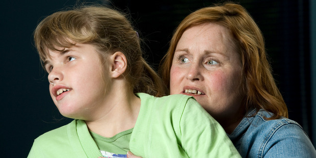 Christchurch midwife Susan Parker with her foetal alcohol syndrome-damaged nine-year-old niece Anneliese in 2008.