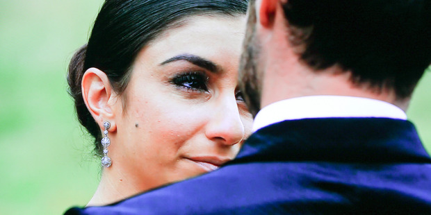 Naz Khanjani says goodbye to bachelor Jordan Mauger. Photo / Supplied