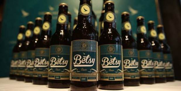 In November, Betsy Beer will be available for first and business class passengers on flights between Hong Kong and New Zealand. Photo / Supplied
