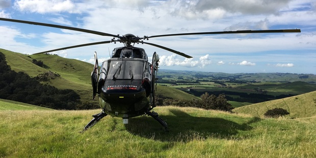 The Lowe Corporation Rescue Chopper was called to this rural property today after a man was injured following a quad-bike accident. Photo/Supplied