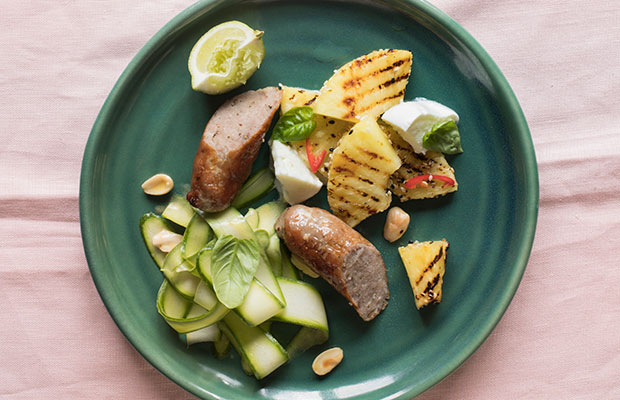 Grilled pineapple salad. Photo / Bite magazine