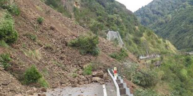 Two slips have closed the Manawatu Gorge between Palmerston North and Woodville. Photo/NZ Transport Agency