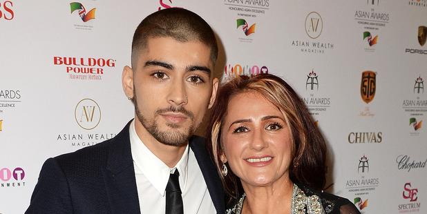 Zayn Malik and his mother Trisha Malik. Photo / Getty