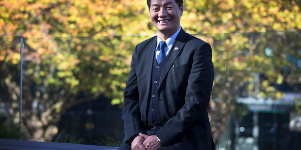 Dr. Lobsang Sangay of the Central Tibetan Administration, photographed at NZME on Monday. 01 May 2017. New Zealand Herald photograph by Nick Reed.