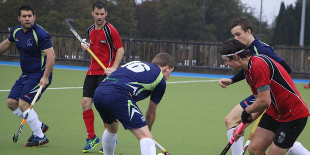 Curtis Boyde and Cam Tofts attempting to gain possession. Photo / Ilona Hanne