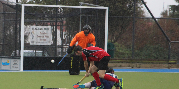 Curtis Boyde taking a shot at goal. Photo / Ilona Hanne