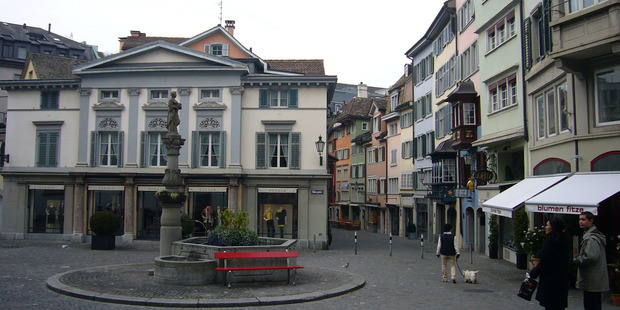 Zurich (above), Melbourne, Boston and Copenhagen also featured on the list of cities compared.