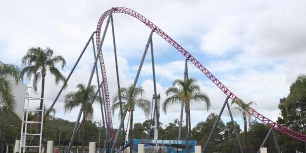 There is a new roller coaster under construction at Movie World. Photo / Richard Gosling