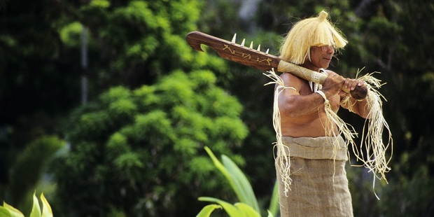 A Tokelau warrior elder in traditional dress. Photo / Getty Images